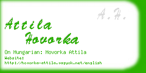 attila hovorka business card